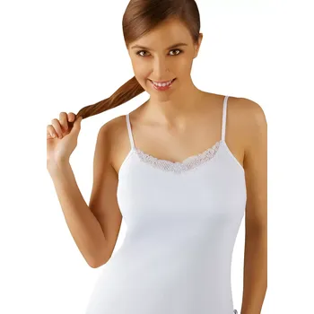 Dámská krajková košilka Sila na úzká ramínka Emili Barva/Velikost: bílá / L/XL