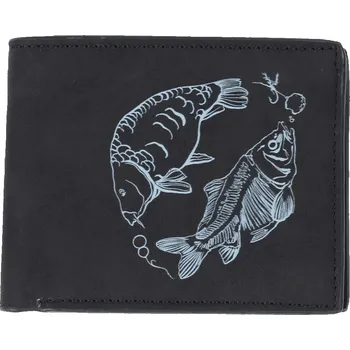 Peněženka Giants fishing Peněženka černá dva kapři Black Wallet Two Carps