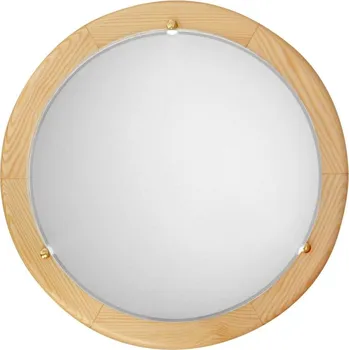 Stropní kulaté LED osvětlení BIANCA - 16W, 6500K (studená bílá), 40cm, kulaté, borovice