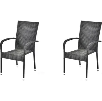 IWH-1010011 Ratanová židle MADRID antracit IWH-1010002 sada 2ks