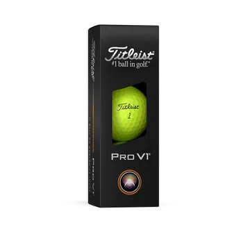 Golfový míček TITLEIST Pro V1 25 golfové míčky žluté (3 ks) + Dárková krabička týček