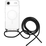 FIXED MagPure Neck transparentní kryt se šňůrkou a MagSafe pro iPhone Air - černý