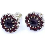 Diante Zlaté náušnice český granát 31513909