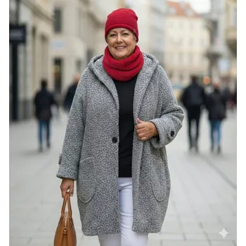 Čepice Dámský pletený set červený