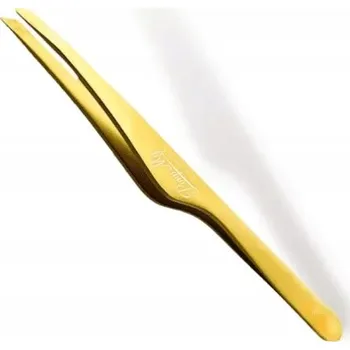 Kosmetická pinzeta Pimp my lashes zlatá šikmá pinzeta model 2