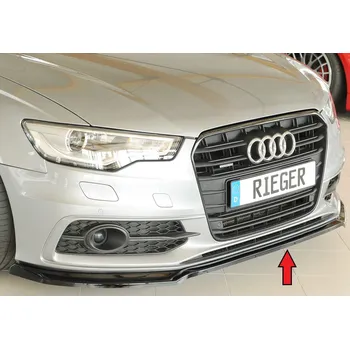 Nárazník Rieger lipa pod přední nárazník pro Audi A6 4G, C7 sedan, 11/10-08/14, plast ABS lakovaný do černé lesklé barvy
