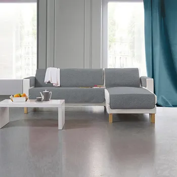 Napínací potah Blancheporte Žíhané protiskluzové přehozy šedá přehoz 60x140 cm - křeslo