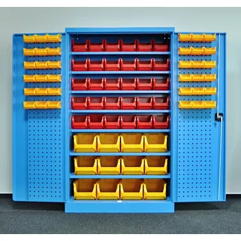 KOVOS Dílenská skříň Kovos s plastovými boxy SPZ_11_0003_C_VAR_3