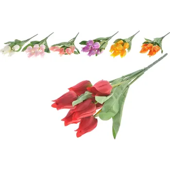 umělá květina Umělé květiny, plast 370mm tulipán puget 7 ks, mix barev 40 gram