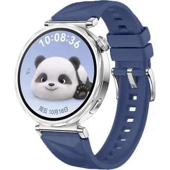 Silikonový řemínek pro Huawei Watch 4 a Watch 4 Pro Bezpečná kovová spona Prodyšný měkký odolný náhradní pásek pro sportovní aktivity i každodenní pohodlné nošení námořnická modrá