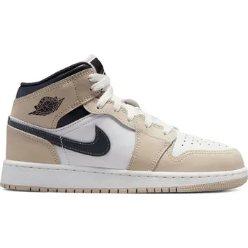 Pánská obuv Jordan 1 Mid White Off Noir Rattan (GS) 38