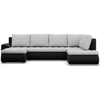 Sedací souprava Sedací souprava FORESTA ve tvaru U, pravá šedá / černá