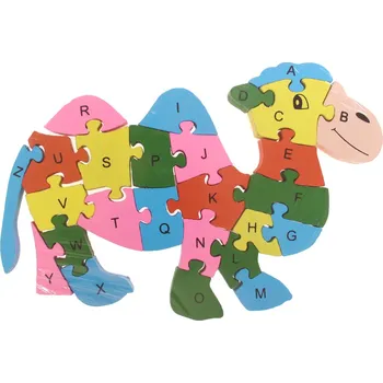 Dřevěná hračka Vzdělávací dřevěné puzzle-Velbloud