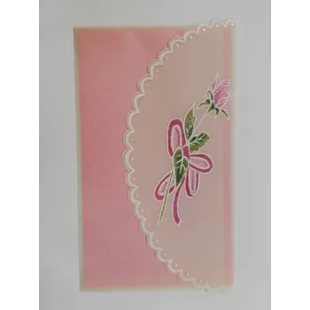 Ručně vyrobené přání - papírová krajka - č.4