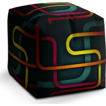 Taburet Sablio Taburet Cube Barevné klikyháky: 40x40x40 cm