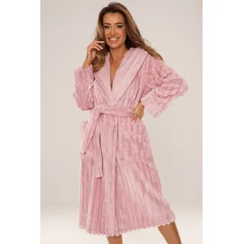 Dámský župan Dámský župan De Lafense Sutton Midi Světle růžová XL