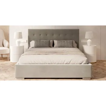 Postel Čalouněná postel LUCERNA 180x200 Šedá Trinity s úložným prostorem kovový rošt