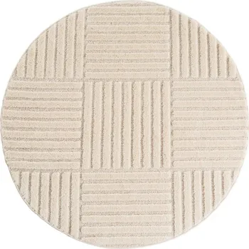 Koberec Koberec Square Art 3D krémový kruh