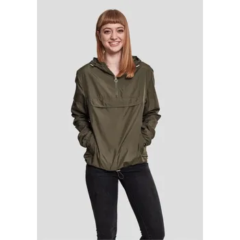 Ladies Basic Pull Over Jacket - dark olive 3XL