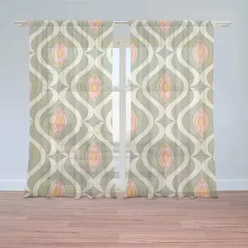 Záclona Sablio Záclony Retro ornament: 2ks 150x250cm