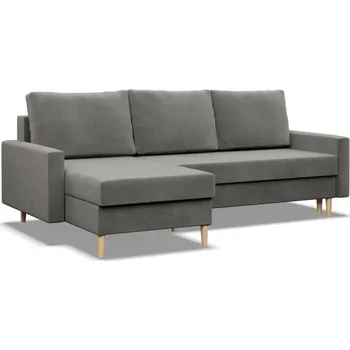 Sedací souprava Rohová rozkládací sedačka BLANK Elegant světle šedá