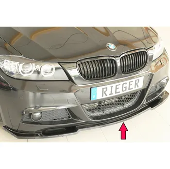 Nárazník Rieger lipa pod přední nárazník pro BMW řada 3 E91 touring, 09/08-, plast ABS lakovaný do černé lesklé barvy