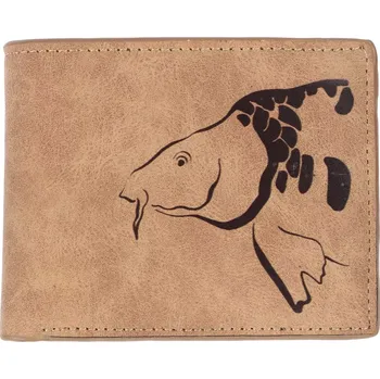 Peněženka Giants fishing Peněženka hnědá hlava kapra Brown Wallet Carp Head
