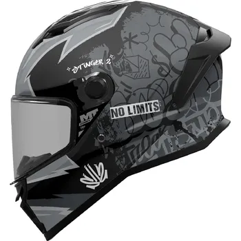 Helma na motorku MT Helmets Integrální helma na motorku MT Stinger 2 Tagger B2 matná černo-šedá M