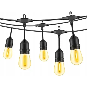 Dekorativní svítidlo Světelný řetěz MEVEN 2000 cm do zásuvky černý