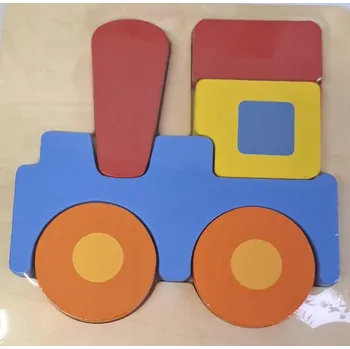 Dřevěná hračka Playtive Barevné dřevěné puzzle 2D Beruška