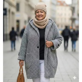 Čepice Dámský pletený set béžový