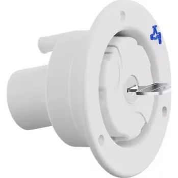 Příslušenství ke karavanu Plnící hrdlo, uzávěr na vodu pro karavany, uzamykatelné bílé, 2 klíče