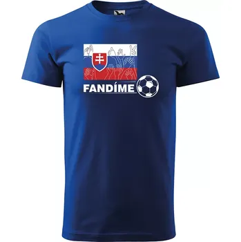 Sablio Tričko s potiskem Fandíme slovenskému fotbalu - modré 2XL