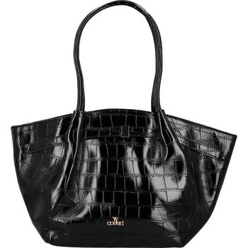 Kabelka Luxusní dámská koženková kabelka na rameno Moiry, černá černá