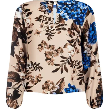 Dámská halenka Květinová halenka Rinascimento Rinascimento modrá | hnědá | krémová 3491866
