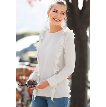 Dámská halenka Halenka s volány písková 3XL