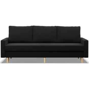 Sedací souprava Třímístná rozkládací sedačka BLANK Comfort černá