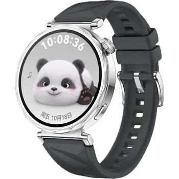 Silikonový řemínek 18 mm pro Huawei Watch GT4 41 mm Bezpečná spona Prodyšný pohodlný sportovní pásek Kompatibilní s více 18mm modely tmavě šedá