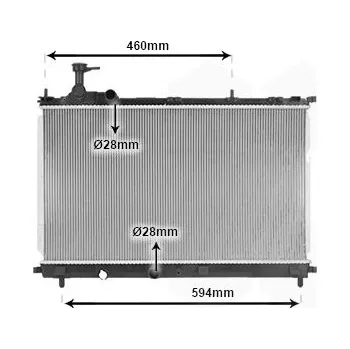 Chladič motoru Chladič, chlazení motoru VAN WEZEL 52012708