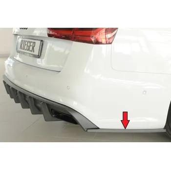 Nárazník Rieger spoiler pod zadní nárazník na pravé straně pro Audi A6 4G, C7 sedan r.v. 09/14-, plast ABS bez povrchové úpravy