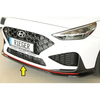 Nárazník Rieger lipa pod přední nárazník pro Hyundai i30 N PDE 5-dvéř. (fastback), 05/21-, plast ABS lakovaný do černé lesklé barvy