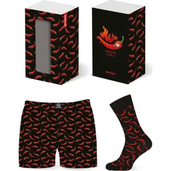 Dárková krabička Evona Pánský dárkový set HABANA - boxerky a ponožky Velikost: L