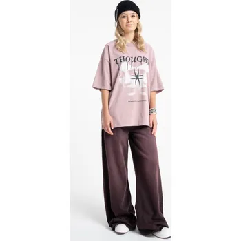 Reporter Young | Dívčí vínové džíny WIDE LEG s oděrkami - Barva VÍNOVÁ, Velikost 170 253-0110G-40-009-1