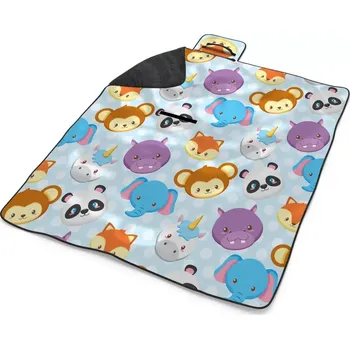 deka Sablio Plážová deka Zoo pro děti: 200x140 cm