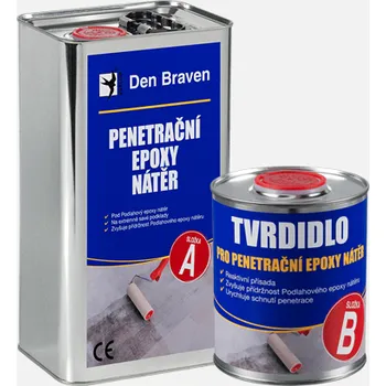 Penetrace Den Braven Penetrační epoxy nátěr, sada plechovek 4,04 kg Varianta: EPOXIN F1000 DRY 30 kg soudek a kanystr transparentní