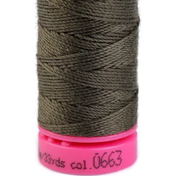 Nit Polyesterové nitě Aspo 30 / riflové návin 30 m, střední, 0663 Bronze Green