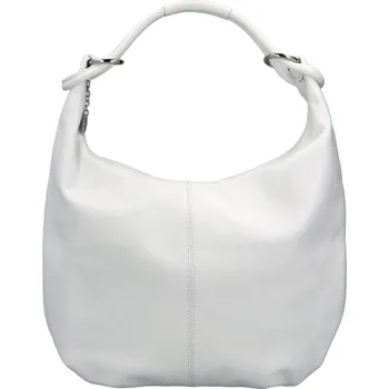 Dámská kožená kabelka přes rameno bílá - Delami Avera bílá
