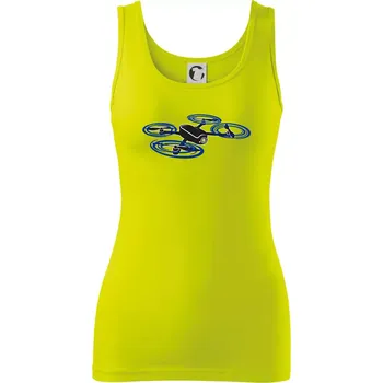 Dámské tričko Dron letící - Dámské tílko - M ( Limetková )