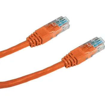 Síťový kabel DATACOM Patch kabel UTP CAT5E 1m oranžový 1516