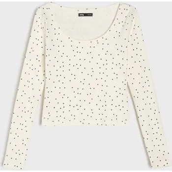 Dámská halenka Sinsay - Bavlněná halenka s dlouhým rukávem - vícebarevná - 488EU-MC1 - 488EU-MC1-XXS